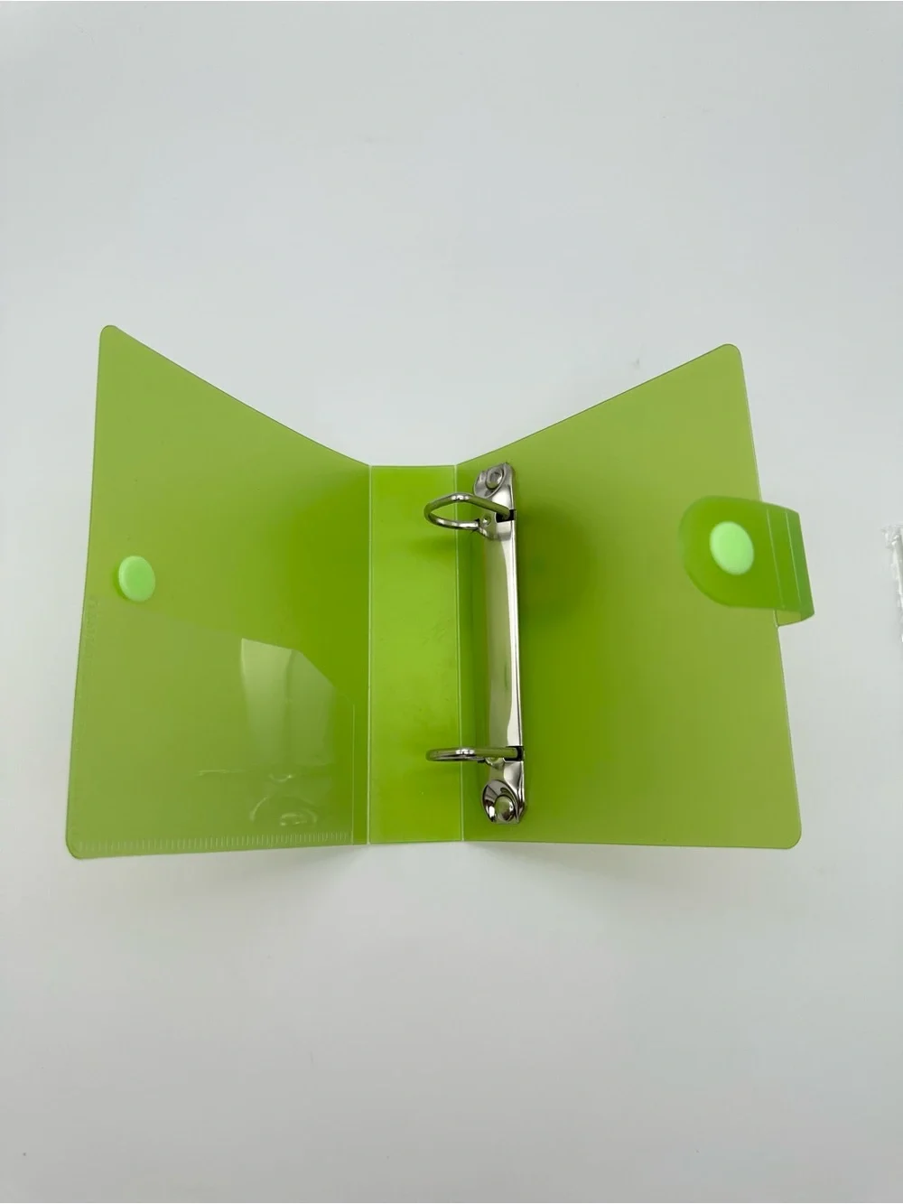 NWT Mini Index Card Organizer Set Lime Green Binder Wallet Dividers & Stickers